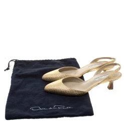 Oscar De La Renta Beige/Gold Jute Samie Slingback Sandals Size 36 For Women -Oscar de la Renta Sales Shop luxury women oscar de la rentaslug used shoes p131959 0008