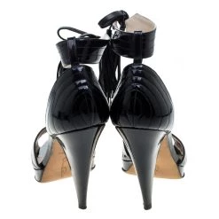 Oscar De La Renta Black Patent Leather Peep Toe Ankle Cuff Platform Sandals Size 41 For Women -Oscar de la Renta Sales Shop luxury women oscar de la rentaslug used shoes p144579 005