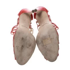 Oscar De La Renta Orange Leather Gladia Cutout Sandals Size 41.5 For Women -Oscar de la Renta Sales Shop luxury women oscar de la rentaslug used shoes p146774 0006