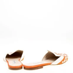 Oscar De La Renta Orange Embroidered Raffia Flat Mules Size 40 For Women -Oscar de la Renta Sales Shop luxury women oscar de la rentaslug used shoes p162611 002 scaled