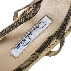 Oscar De La Renta Beige Snakeskin Strappy Sandals Size 38 For Women 16 Oscar De La Renta Beige Snakeskin Strappy Sandals Size 38 For Women -Oscar de la Renta Sales Shop luxury women oscar de la rentaslug used shoes p166571 002