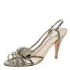 Oscar De La Renta Beige Snakeskin Strappy Sandals Size 38 For Women -Oscar de la Renta Sales Shop luxury women oscar de la rentaslug used shoes p166571 003