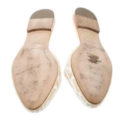 Oscar De La Renta Two Tone Raffia Flat Spanish Mules Size 38 For Women -Oscar de la Renta Sales Shop luxury women oscar de la rentaslug used shoes p168602 001