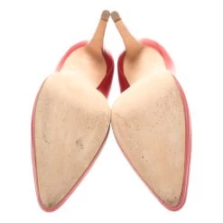 Oscar De La Renta Red Leather Pointed Toe Pumps Size 40.5 For Women -Oscar de la Renta Sales Shop luxury women oscar de la rentaslug used shoes p184061 001