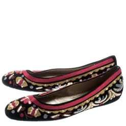 Oscar De La Renta Multicolor Suede And Lace Sequin Embellished Ballet Flats Size 36 For Women 13 Oscar De La Renta Multicolor Suede And Lace Sequin Embellished Ballet Flats Size 36 For Women -Oscar de la Renta Sales Shop luxury women oscar de la rentaslug used shoes p192601 007