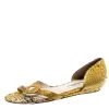 Oscar De La Renta Yellow Python Flat Sandals Size 36 For Women -Oscar de la Renta Sales Shop luxury women oscar de la rentaslug used shoes p193287 003