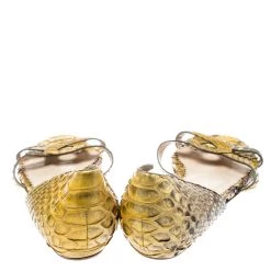 Oscar De La Renta Yellow Python Flat Sandals Size 36 For Women -Oscar de la Renta Sales Shop luxury women oscar de la rentaslug used shoes p193287 005