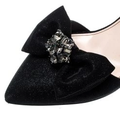 Oscar De La Renta Black Glitter Fabric Samie Bow Slingback Sandals Size 40 For Women 18 Oscar De La Renta Black Glitter Fabric Samie Bow Slingback Sandals Size 40 For Women -Oscar de la Renta Sales Shop luxury women oscar de la rentaslug used shoes p208899 004