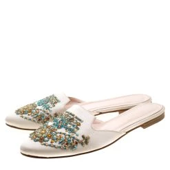 Oscar De La Renta Beige Embellished Satin Calista Flat Mules Size 41 For Women 13 Oscar De La Renta Beige Embellished Satin Calista Flat Mules Size 41 For Women -Oscar de la Renta Sales Shop luxury women oscar de la rentaslug used shoes p208964 007