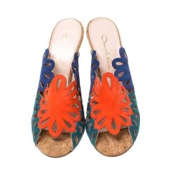 Oscar De La Renta Tricolor Suede Floral Cut Out Sandals Size 37.5 For Women 12 Oscar De La Renta Tricolor Suede Floral Cut Out Sandals Size 37.5 For Women -Oscar de la Renta Sales Shop luxury women oscar de la rentaslug used shoes p217891 004