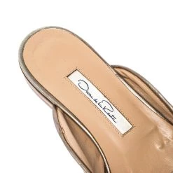 Oscar De La Renta Grey Embellished Canvas Slides Mules Size 41 For Women -Oscar de la Renta Sales Shop luxury women oscar de la rentaslug used shoes p223782 003