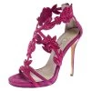 Oscar De La Renta Pink Suede Tatum Embellished T-Strap Sandals Size 37 For Women -Oscar de la Renta Sales Shop luxury women oscar de la rentaslug used shoes p242004 004