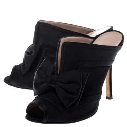 Oscar De La Renta Black Satin Marilous Bow Open Toe Mules Size 36 For Women 13 Oscar De La Renta Black Satin Marilous Bow Open Toe Mules Size 36 For Women -Oscar de la Renta Sales Shop luxury women oscar de la rentaslug used shoes p246122 004