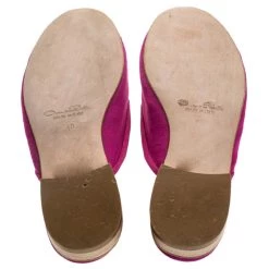 Oscar De La Renta Pink Canvas Flat Mules Size 40 For Women -Oscar de la Renta Sales Shop luxury women oscar de la rentaslug used shoes p247714 001