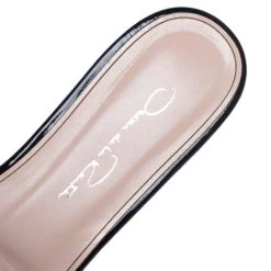 Oscar De La Renta Blue Lace Mia Crystal Embellished Flat Slides Size 36 For Women -Oscar de la Renta Sales Shop luxury women oscar de la rentaslug used shoes p266498 004