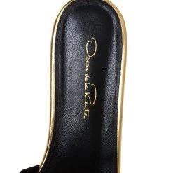 Oscar De La Renta Black Satin Mia Flat Slides Size 40 For Women -Oscar de la Renta Sales Shop luxury women oscar de la rentaslug used shoes p272919 004