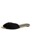 Oscar De La Renta Black Satin Mia Flat Slides Size 40 For Women -Oscar de la Renta Sales Shop luxury women oscar de la rentaslug used shoes p272919 006