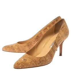 Oscar De La Renta Beige Cork Pointed Toe Pumps Size 40 For Women -Oscar de la Renta Sales Shop luxury women oscar de la rentaslug used shoes p335835 006