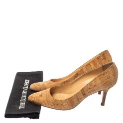 Oscar De La Renta Beige Cork Pointed Toe Pumps Size 40 For Women -Oscar de la Renta Sales Shop luxury women oscar de la rentaslug used shoes p335835 007