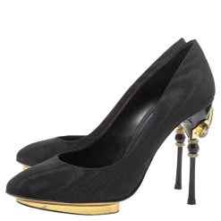 Oscar De La Renta Black Satin Colette Round Toe Pumps Size 38 For Women -Oscar de la Renta Sales Shop luxury women oscar de la rentaslug used shoes p338503 007