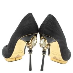 Oscar De La Renta Black Satin Colette Round Toe Pumps Size 38 For Women -Oscar de la Renta Sales Shop luxury women oscar de la rentaslug used shoes p338503 008