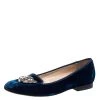 Oscar De La Renta Blue Velvet Blair Catface Smoking Ballet Flats Size 38 For Women -Oscar de la Renta Sales Shop luxury women oscar de la rentaslug used shoes p348721 002