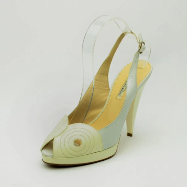 Oscar De La Renta White Leather Peep Toe Platform Slingback Sandals Size 40 For Women 3 Oscar De La Renta White Leather Peep Toe Platform Slingback Sandals Size 40 For Women