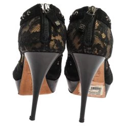 Oscar De La Renta Black Lace And Suede Platform Studded Peep Toe Zipper Sandals Size 38 For Women 16 Oscar De La Renta Black Lace And Suede Platform Studded Peep Toe Zipper Sandals Size 38 For Women -Oscar de la Renta Sales Shop luxury women oscar de la rentaslug used shoes p354085 007