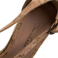Oscar De La Renta Beige Cork Espadrille Platform Wedge Sandals Size 36 For Women -Oscar de la Renta Sales Shop luxury women oscar de la rentaslug used shoes p354354 1604376316 005