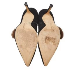 Oscar De La Renta Osca De La Renta Black Suede Leather And Mink Fur Pointed Toe Ankle Boots Size 38.5 For Women -Oscar de la Renta Sales Shop luxury women oscar de la rentaslug used shoes p359977 007