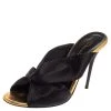 Oscar De La Renta Black Satin Glenn Mules Size 37 For Women -Oscar de la Renta Sales Shop luxury women oscar de la rentaslug used shoes p385919 004