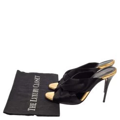 Oscar De La Renta Black Satin Glenn Mules Size 37 For Women -Oscar de la Renta Sales Shop luxury women oscar de la rentaslug used shoes p385919 008