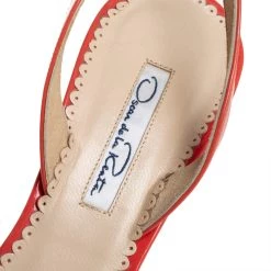 Oscar De La Renta Orange Patent Leather Slingback Sandals Size 39 For Women -Oscar de la Renta Sales Shop luxury women oscar de la rentaslug used shoes p412471 005