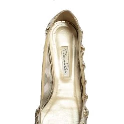 Oscar De La Renta Metallic Gold Patent Leather Bow Ballet Flats Size 39.5 For Women -Oscar de la Renta Sales Shop luxury women oscar de la rentaslug used shoes p428449 007