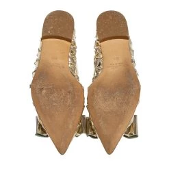 Oscar De La Renta Metallic Gold Patent Leather Bow Ballet Flats Size 39.5 For Women -Oscar de la Renta Sales Shop luxury women oscar de la rentaslug used shoes p428449 008