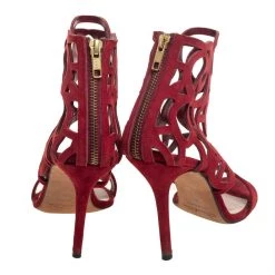 Oscar De La Renta Red Suede Cage Sandals Size 38.5 For Women 14 Oscar De La Renta Red Suede Cage Sandals Size 38.5 For Women -Oscar de la Renta Sales Shop luxury women oscar de la rentaslug used shoes p442439 006