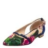 Oscar De La Renta Multicolor Canvas Pointed Toe Ballets Flats Size 37 For Women -Oscar de la Renta Sales Shop luxury women oscar de la rentaslug used shoes p452630 003