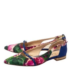 Oscar De La Renta Multicolor Canvas Pointed Toe Ballets Flats Size 37 For Women -Oscar de la Renta Sales Shop luxury women oscar de la rentaslug used shoes p452630 007