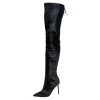 Oscar De La Renta Black Calf Hair Over Knee Boots Size 39 For Women -Oscar de la Renta Sales Shop luxury women oscar de la rentaslug used shoes p459502 003