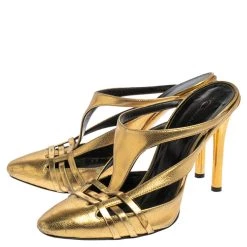 Oscar De La Renta Metallic Gold Leather Carmen Mule Sandals Size 39 For Women 13 Oscar De La Renta Metallic Gold Leather Carmen Mule Sandals Size 39 For Women -Oscar de la Renta Sales Shop luxury women oscar de la rentaslug used shoes p469609 009