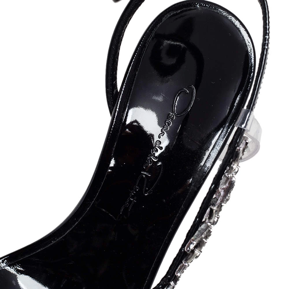 Oscar De La Renta Black Patent Leather Star Embellished Sandals Size 36 For Women 9 Oscar De La Renta Black Patent Leather Star Embellished Sandals Size 36 For Women - Image 7