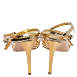 Oscar De La Renta Gold Leather Knotted Ankle Strap Open Toe Sandals Size 36 For Women -Oscar de la Renta Sales Shop luxury women oscar de la rentaslug used shoes p479887 001