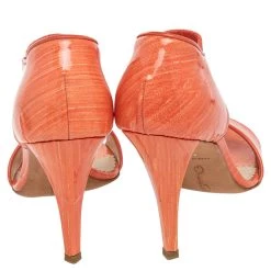 Oscar De La Renta Orange Patent Leather Ankle Strap Sandals Size 38 For Women -Oscar de la Renta Sales Shop luxury women oscar de la rentaslug used shoes p483781 009