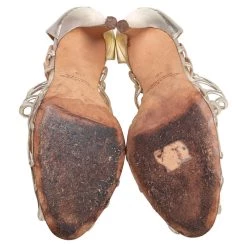 Oscar De La Renta Gold Leather Gladia Cutout Sandals Size 40 For Women -Oscar de la Renta Sales Shop luxury women oscar de la rentaslug used shoes p489213 001