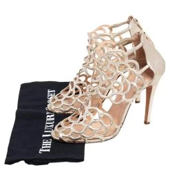 Oscar De La Renta Gold Leather Gladia Cutout Sandals Size 40 For Women -Oscar de la Renta Sales Shop luxury women oscar de la rentaslug used shoes p489213 009