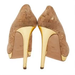 Oscar De La Renta Beige Leather Peep Toe Pumps Size 38.5 For Women -Oscar de la Renta Sales Shop luxury women oscar de la rentaslug used shoes p493207 003