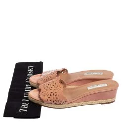 Oscar De La Renta Pink Patent Leather Wedge Sandals Size 39.5 For Women -Oscar de la Renta Sales Shop luxury women oscar de la rentaslug used shoes p532853 001