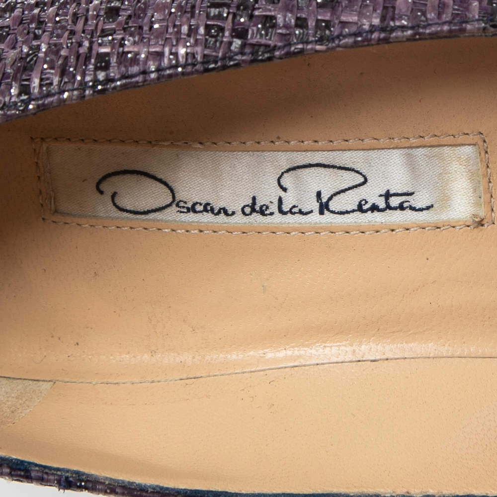 Oscar De La Renta Purple Raffia Point Toe Pumps Size 36 For Women 9 Oscar De La Renta Purple Raffia Point Toe Pumps Size 36 For Women - Image 7