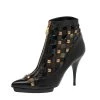 Oscar De La Renta Black Laser Cut Leather Studded Booties Size 37 For Women -Oscar de la Renta Sales Shop luxury women oscar de la rentaslug used shoes p534584 1636961999 003