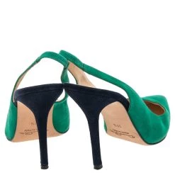 Oscar De La Renta Green/Blue Suede Slingback Sandals Size 36.5 For Women 14 Oscar De La Renta Green/Blue Suede Slingback Sandals Size 36.5 For Women -Oscar de la Renta Sales Shop luxury women oscar de la rentaslug used shoes p559224 004